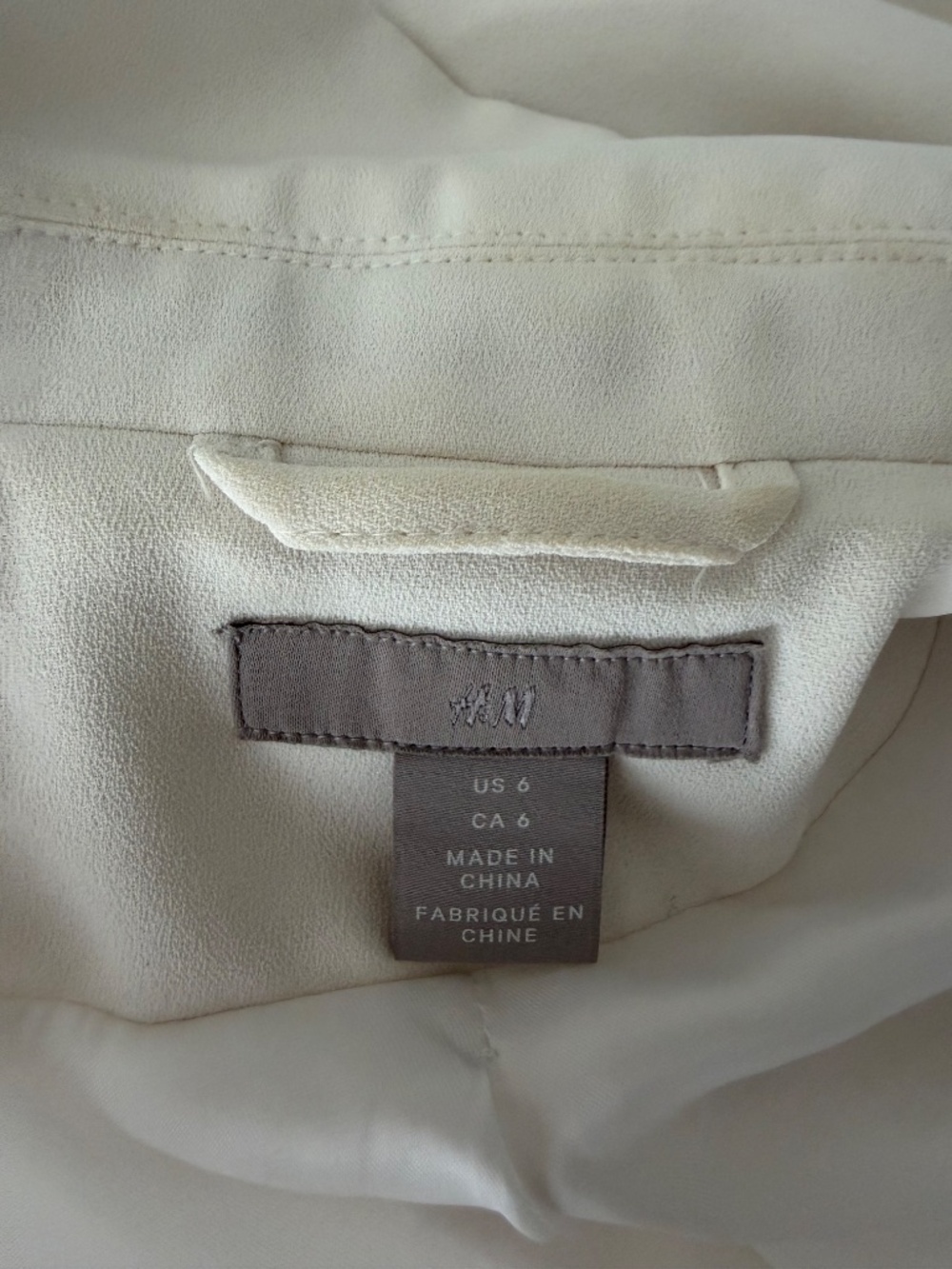 H&M Off-White Tie Waist Blazer - Picture 5 of 11